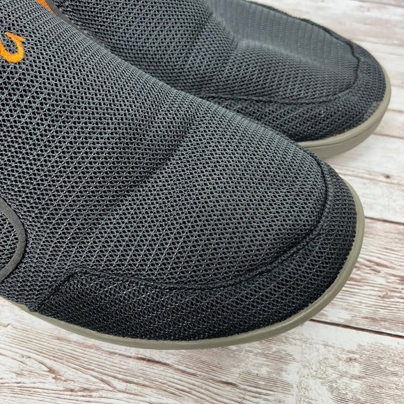 OluKai Nohea 10.5 Mens Mesh Slip On Gray Orange Loafers Sneakers - Picture 3 of 11